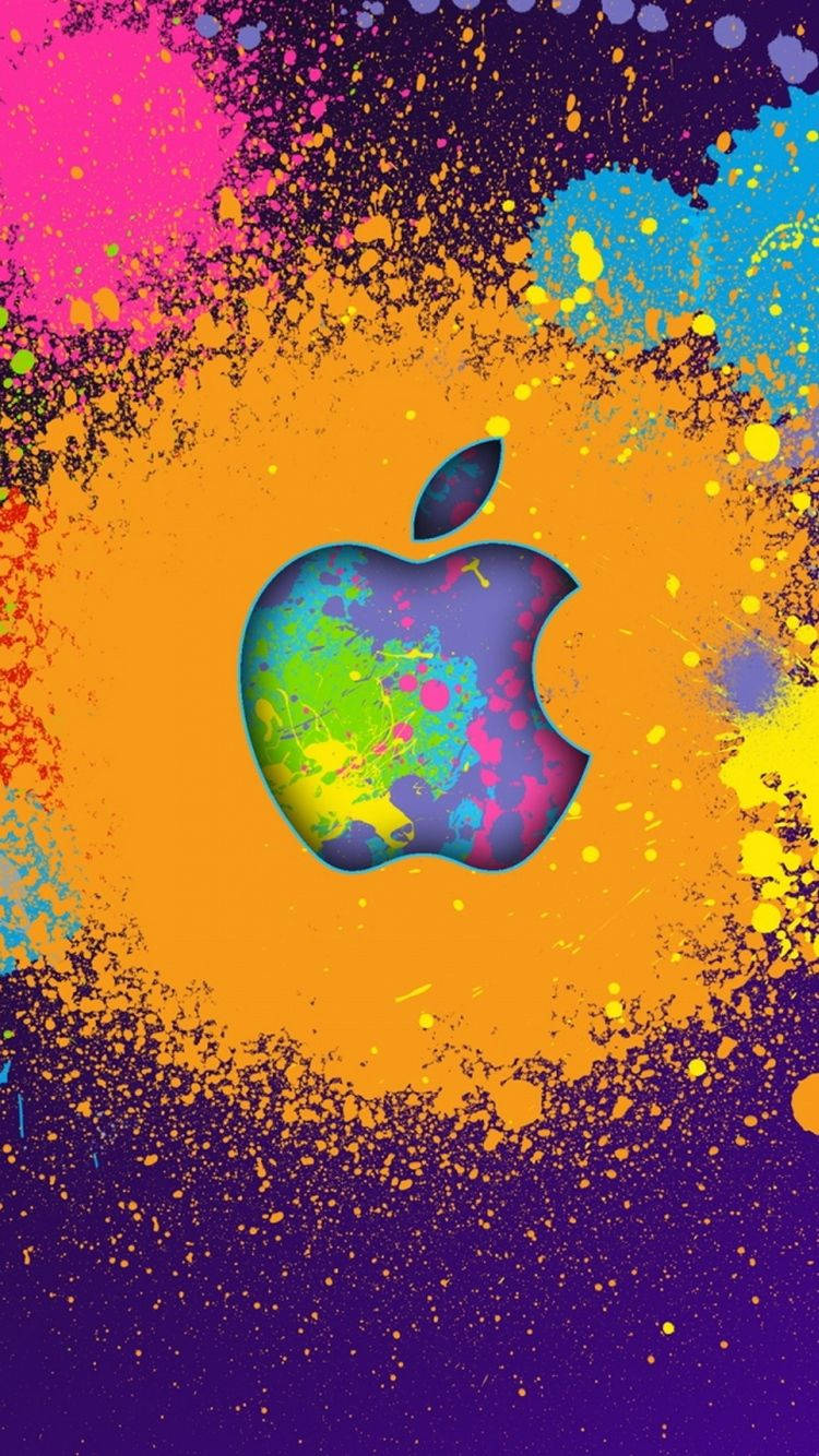 Color Splash Art Apple Logo Iphone Picture