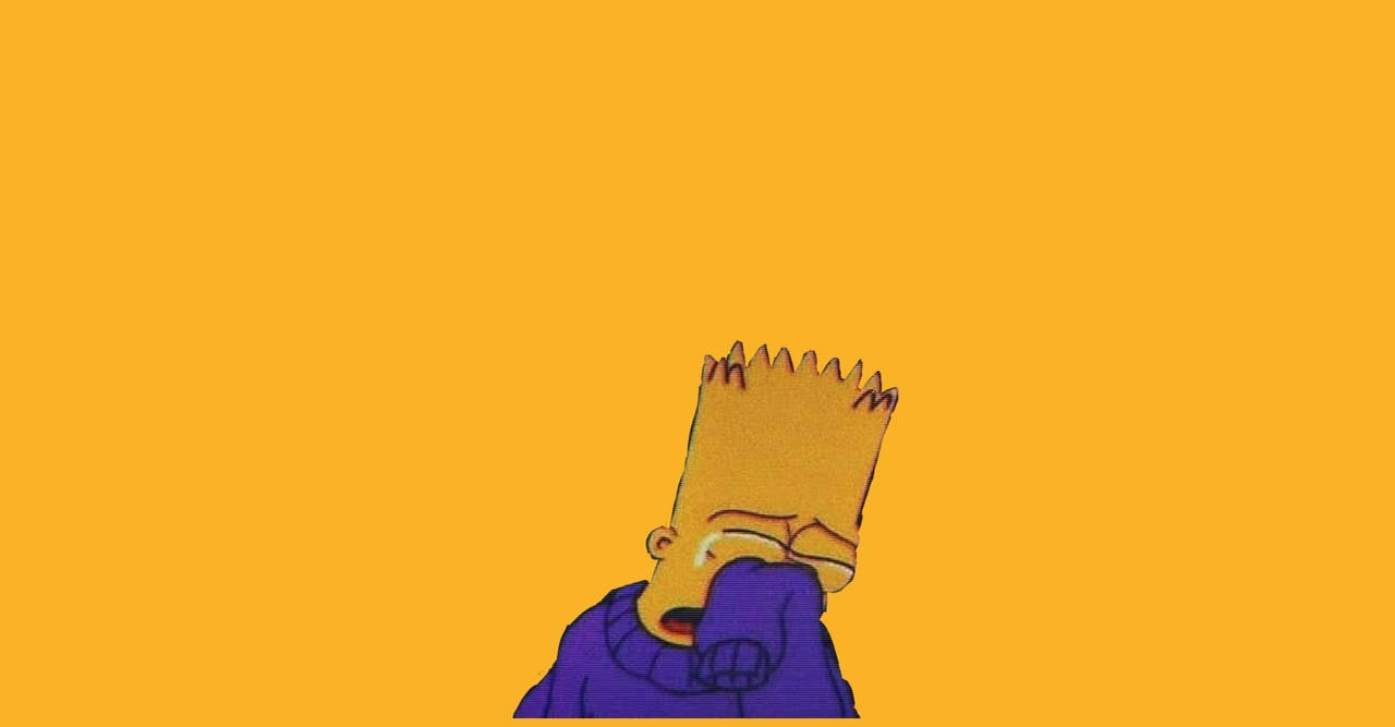 Color Yellow With Bart Simpson Twitter Header Wallpaper