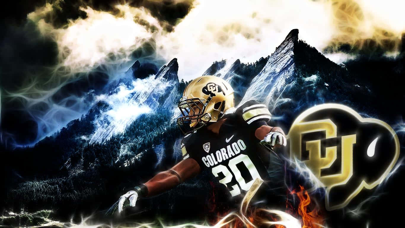 Colorado Buffaloes Football Player Artistic Background Wallpaper