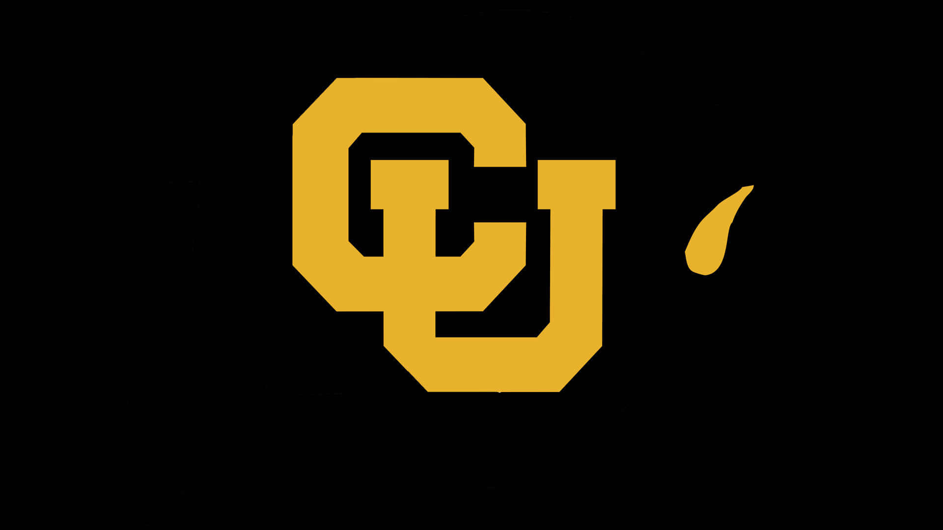 Colorado Buffaloes Logo Blackand Gold Wallpaper