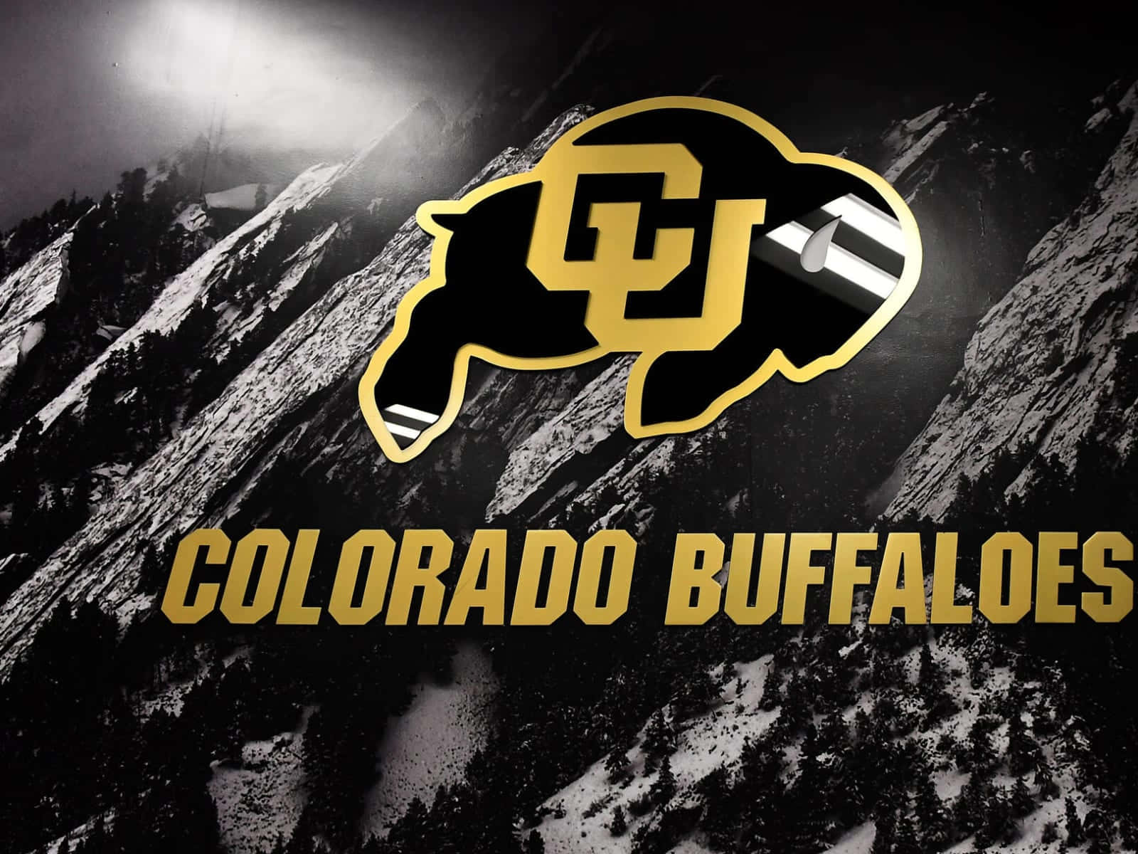 Colorado Buffaloes Logo Mountain Background Wallpaper