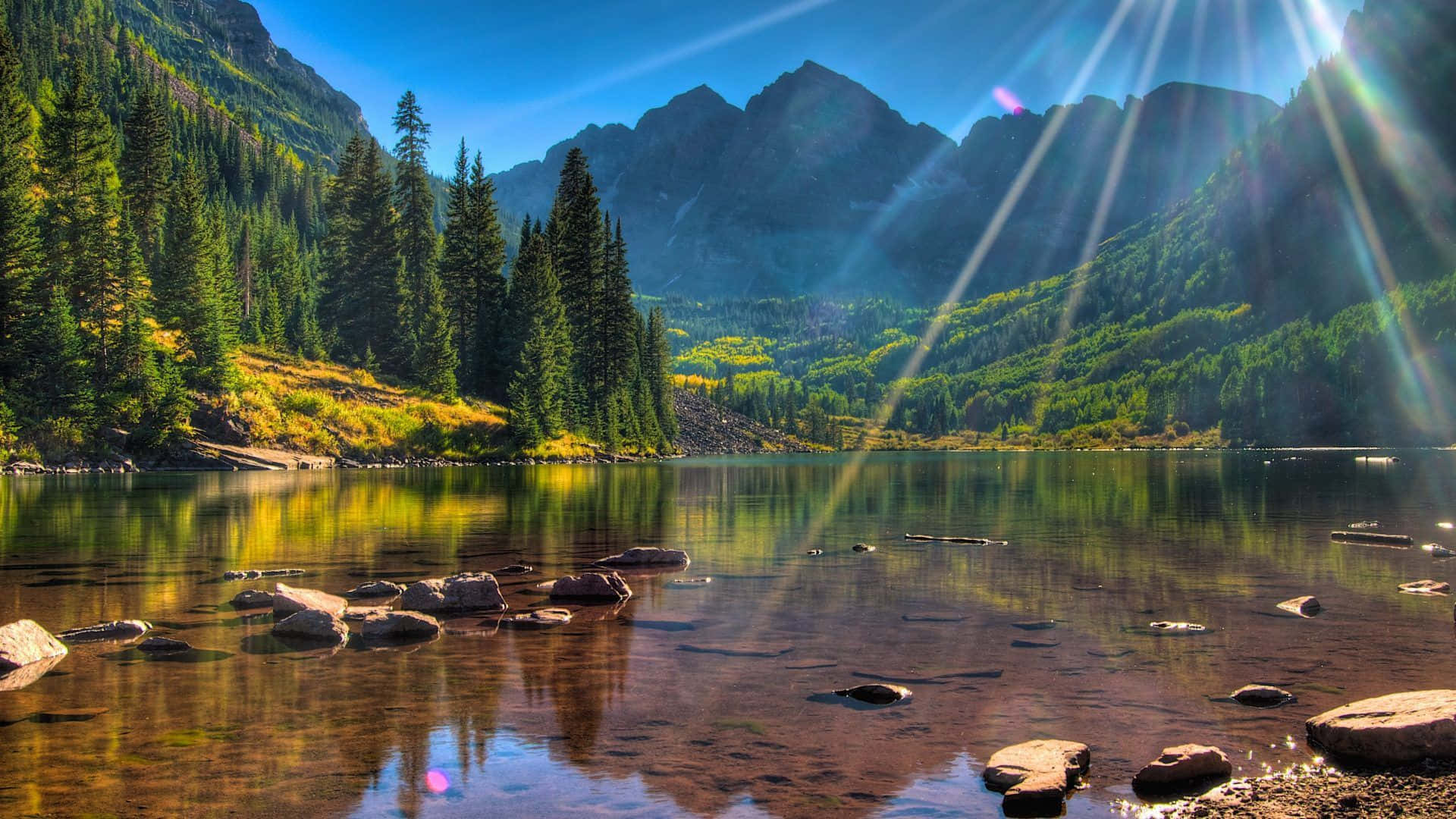 Tag i skønheden af Colorado Rocky Mountains. Wallpaper