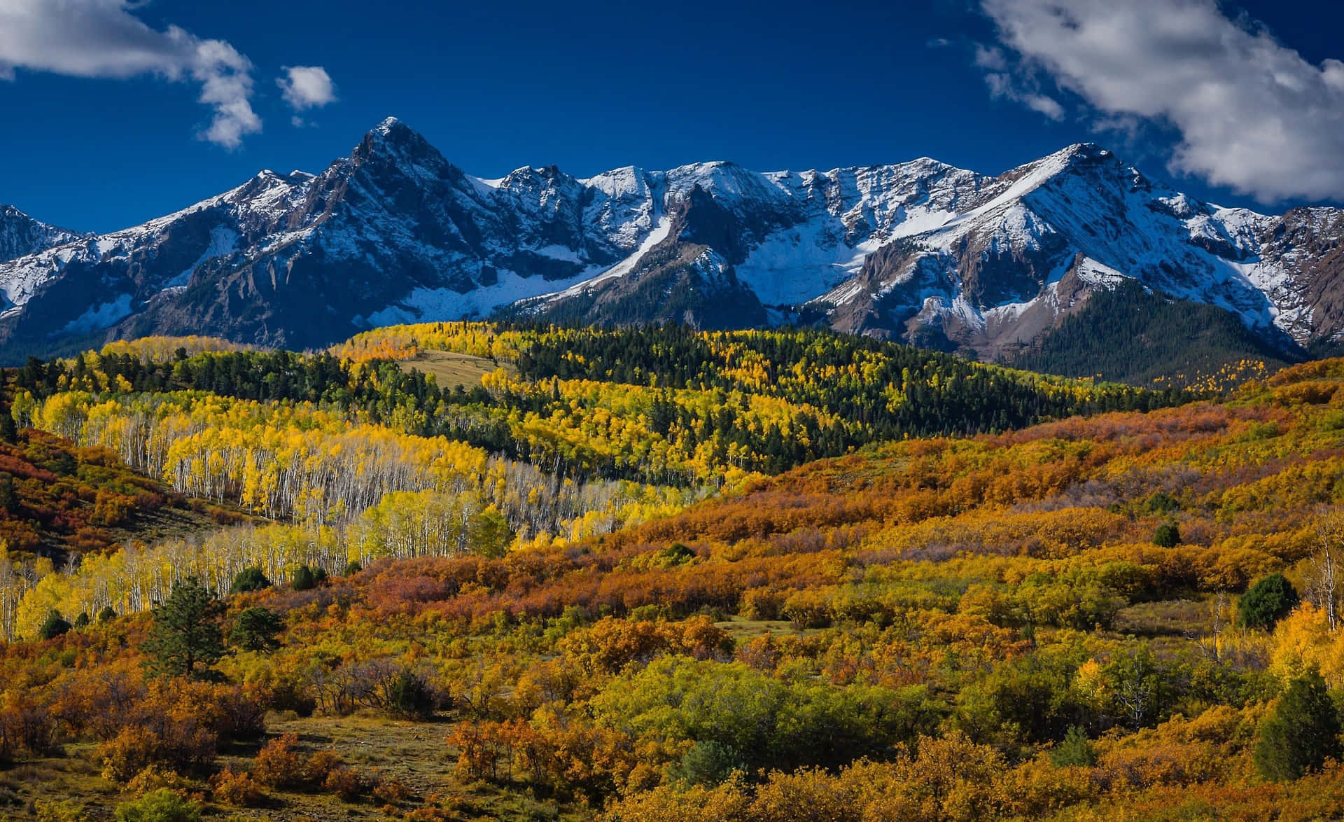 A serene view of the Rocky Mountains in Colorado Wallpaper