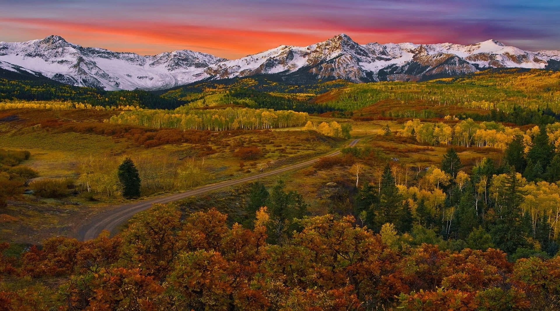 Sneffels Range Sunrise Colorado Desktop Wallpaper