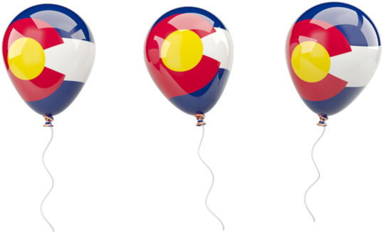 Colorado State Flag Balloons PNG