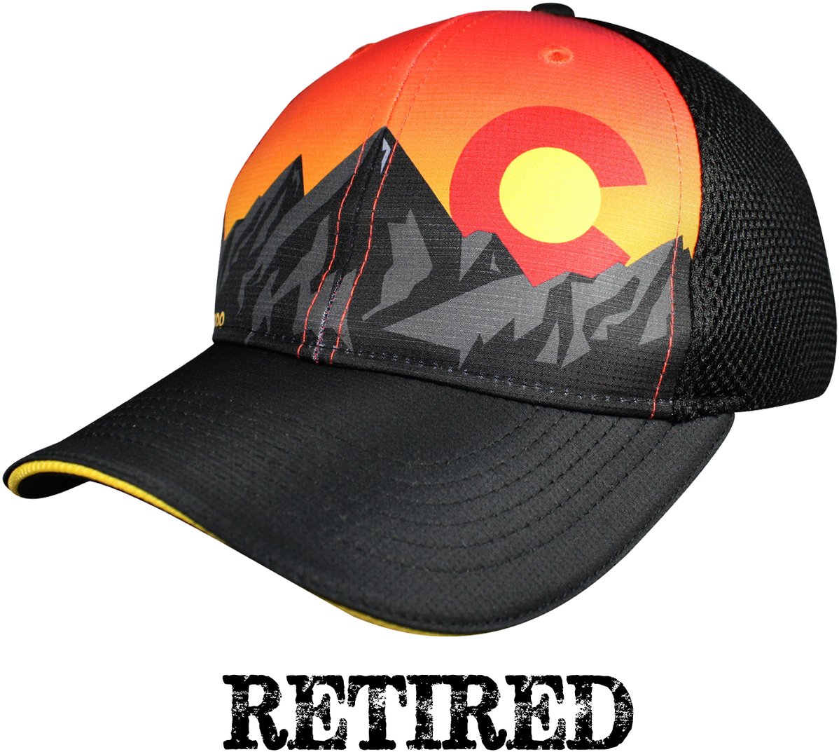Colorado Sunset Mountain Baseball Cap PNG