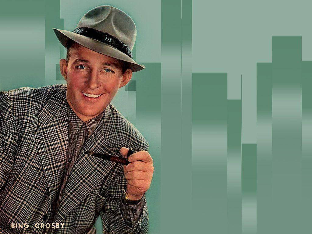 Bing Crosby Colorato Su Abbigliamento Formale Sfondo