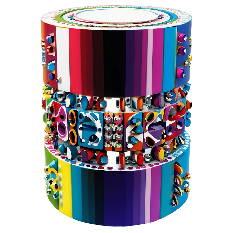 Colored Cylinder Png 06132024 PNG