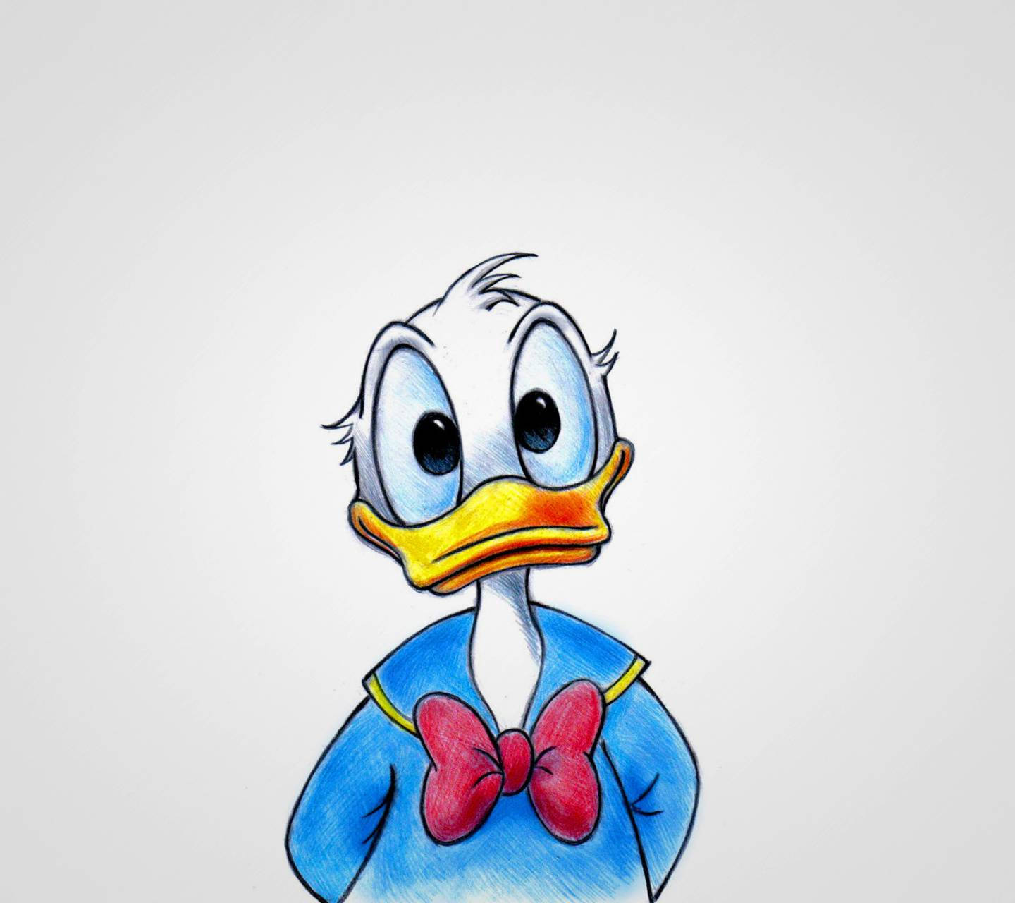 Colored Donald Duck Sketch Wallpaper