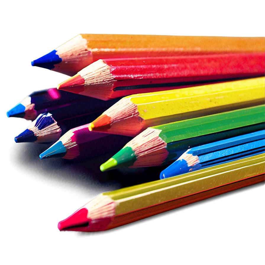 Colored Pencil Artwork Png 06212024 PNG