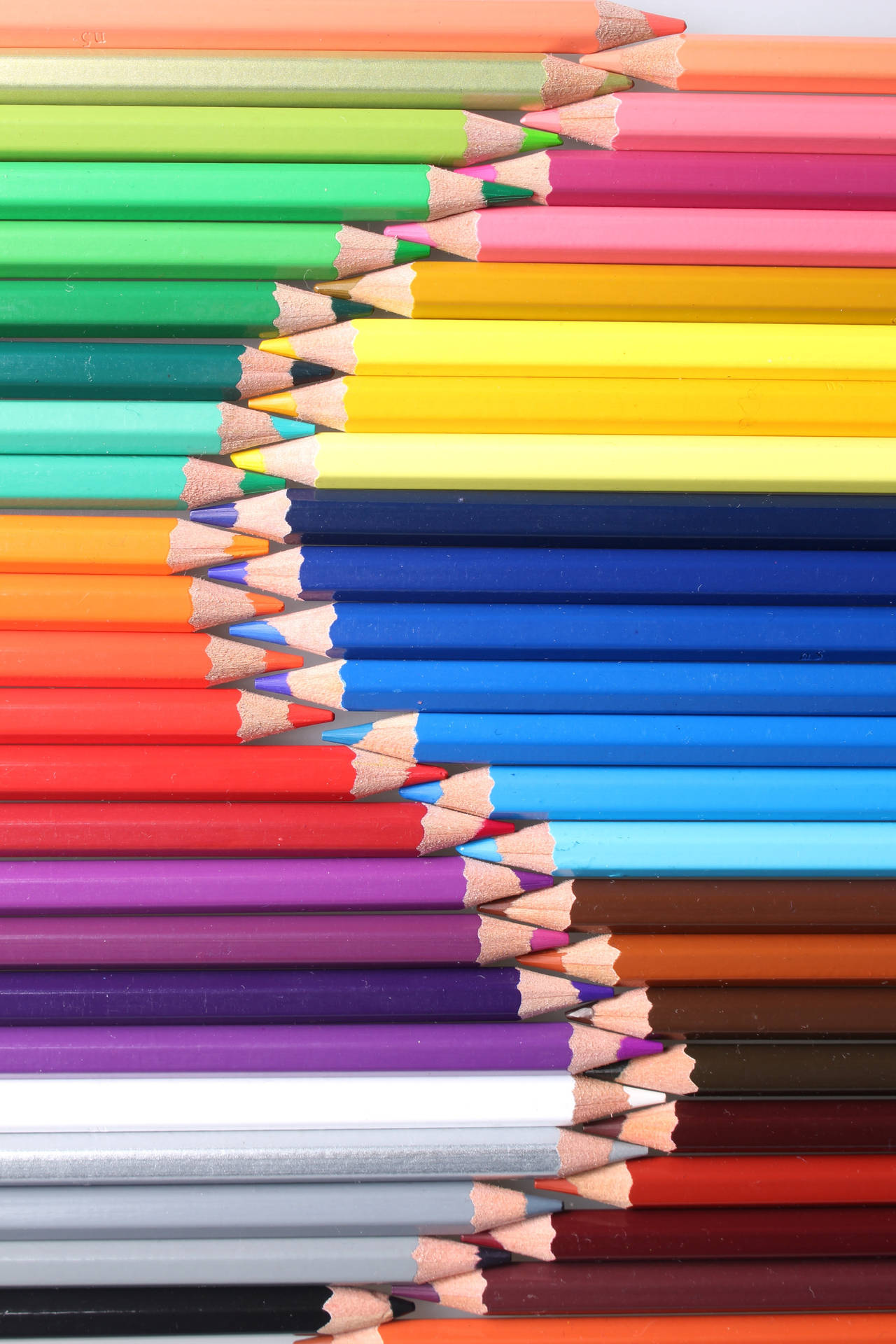 Colored Pencil Colorful Background Wallpaper