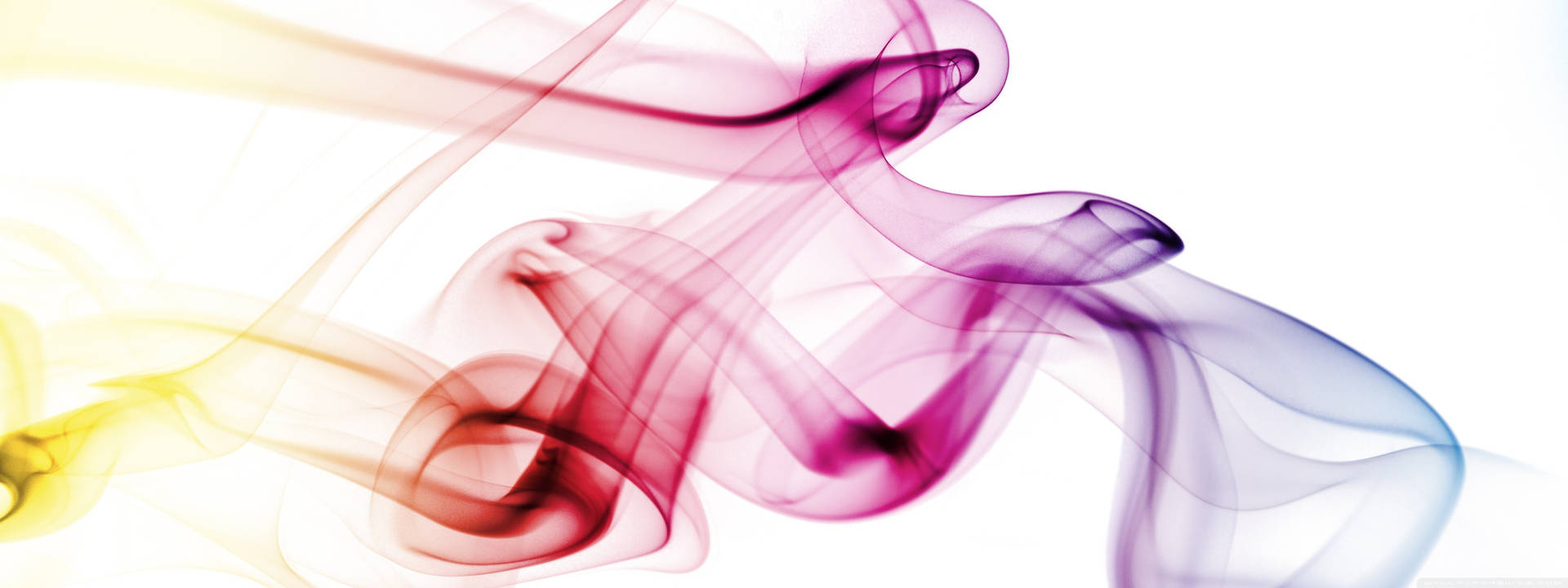 Colored Smoke On A White Color Background Wallpaper