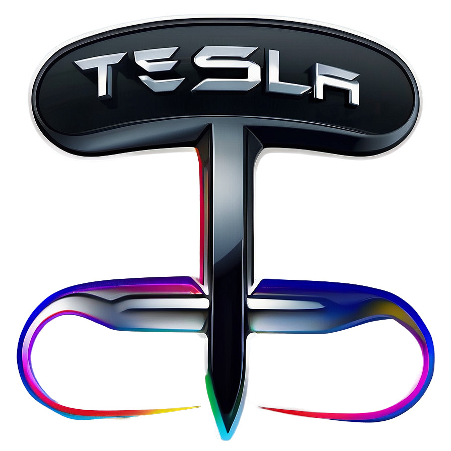 Colored Tesla Logo Png Tbo PNG