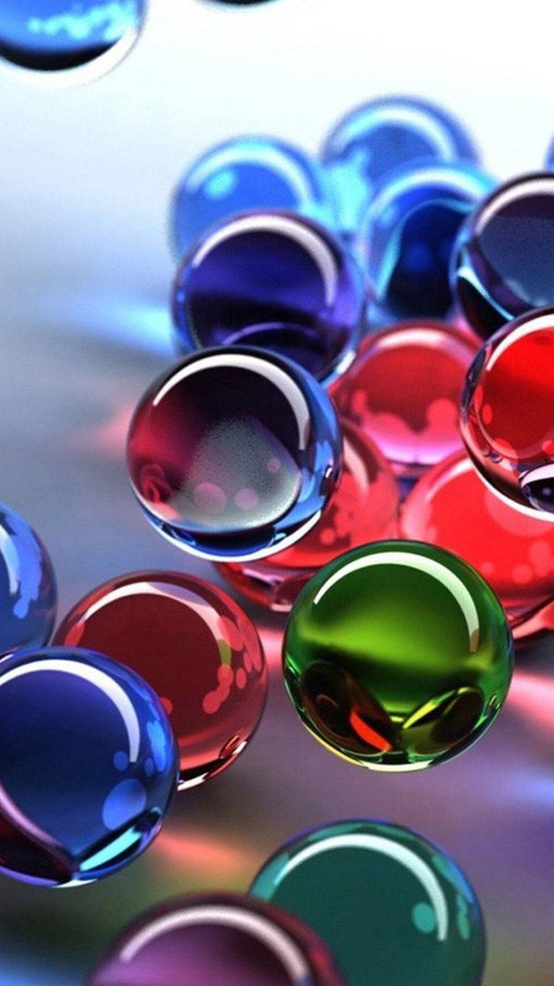 Colorful 3d Transparent Balls Wallpaper