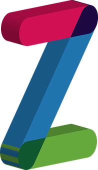 Colorful Abstract Alphabet Letter Z PNG