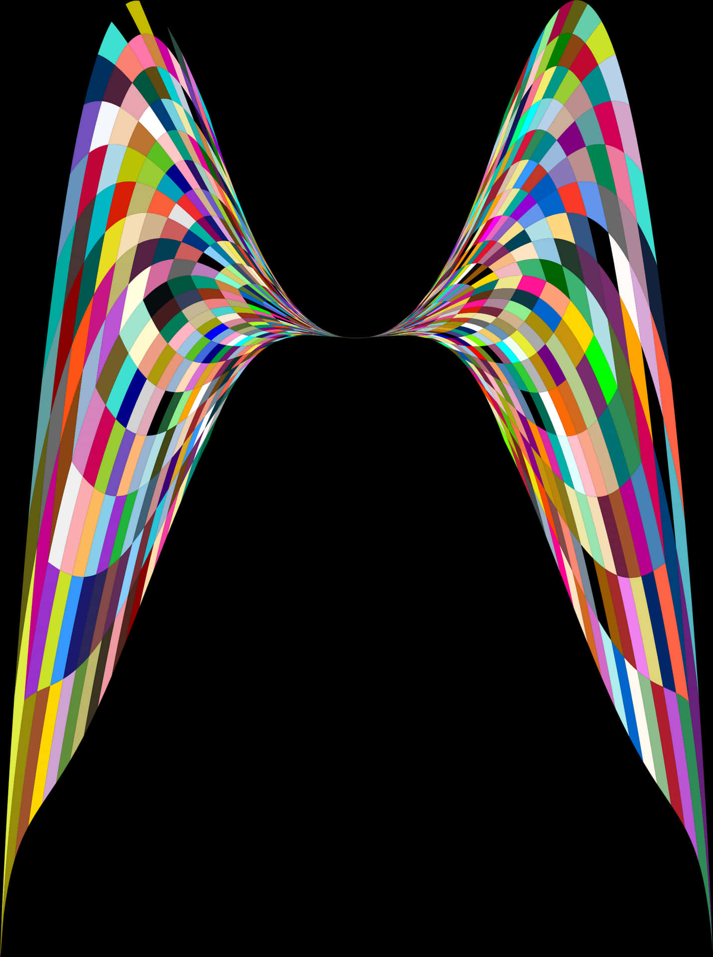 Colorful Abstract Angel Wings PNG