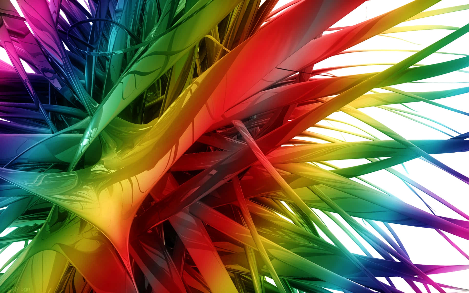 Spikes Of Paint In Colorful Abstract Art Wallpaper