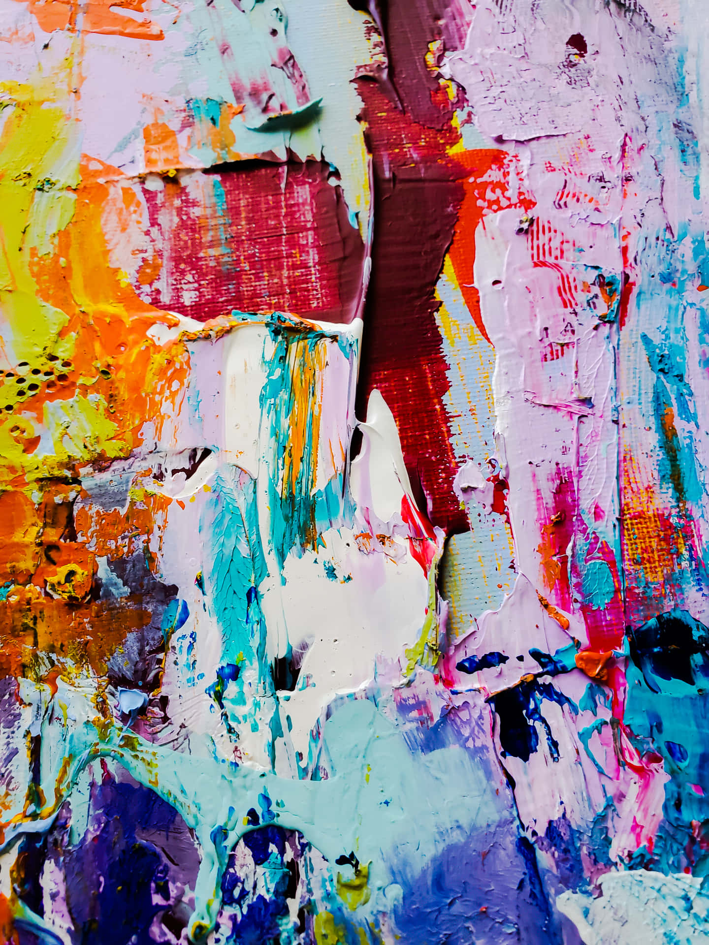 Lad din fantasi løbe vild med denne farverige abstrakte kunst Wallpaper
