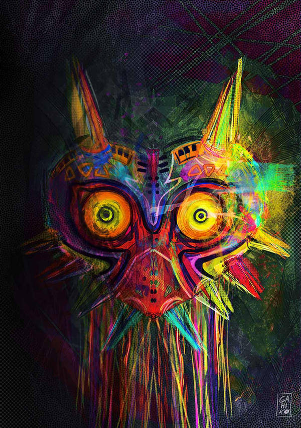 Colorful Abstract Art Majora's Mask