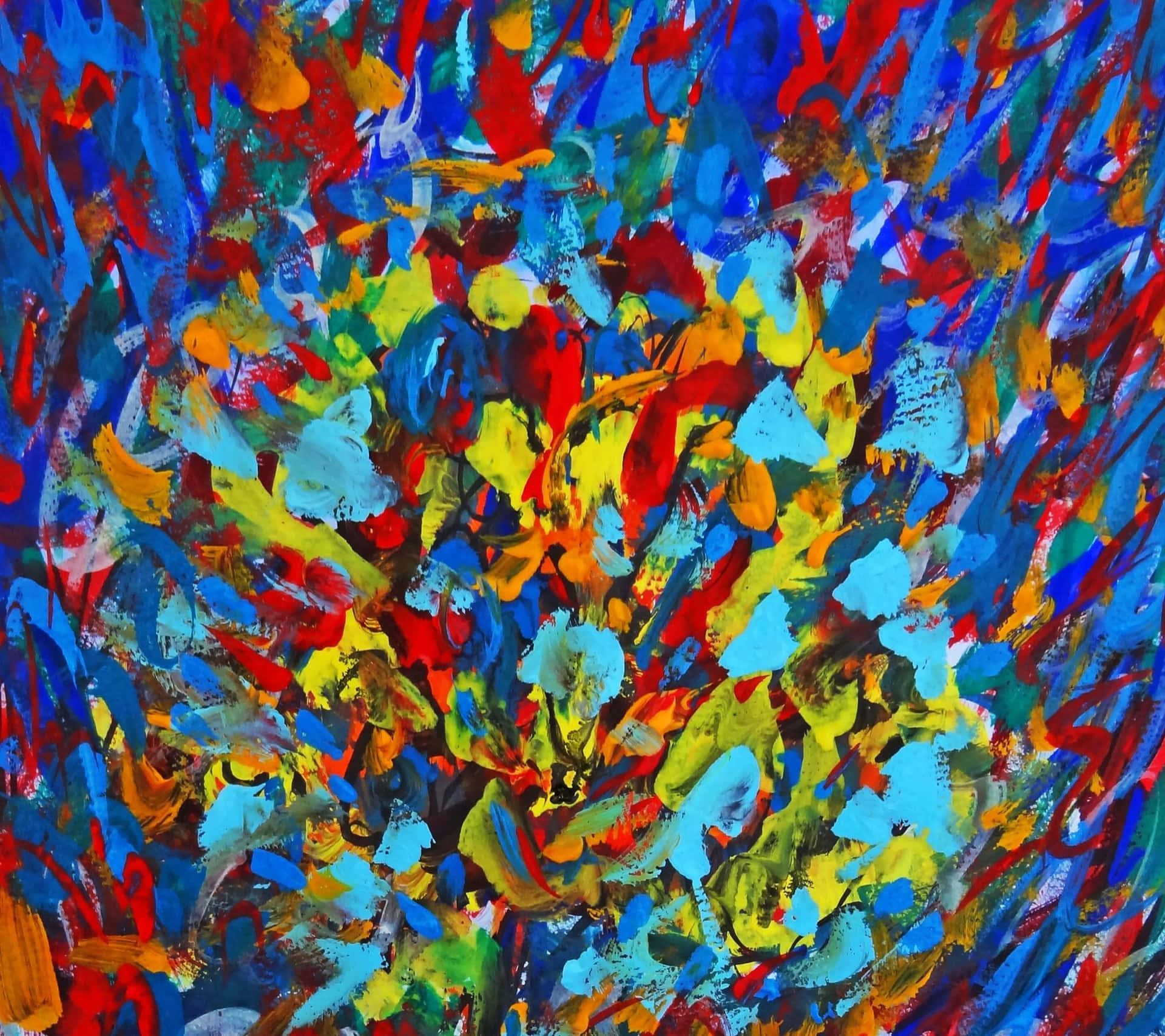 Einkaleidoskop Von Vaporwave-inspirierten Farben Mischt Sich Zu Einem Fesselnden Und Faszinierenden Stück Farbenfroher Abstrakter Kunst. Wallpaper
