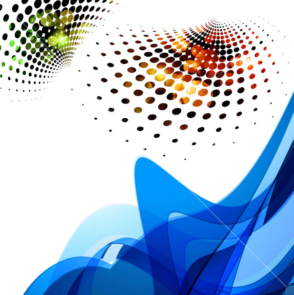 Abstract Background With Blue And White Dots