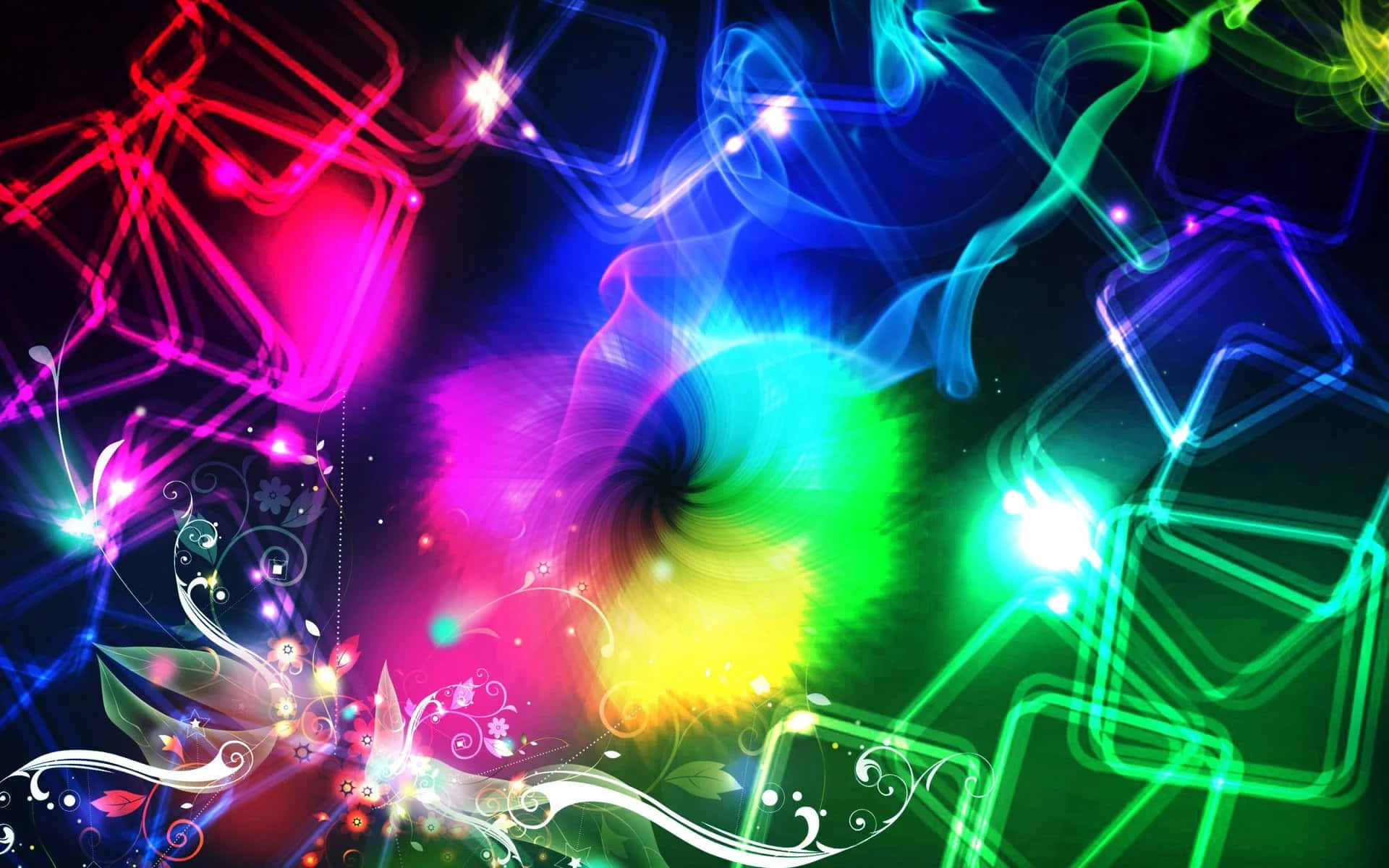 Colorful Abstract Background With Colorful Lights