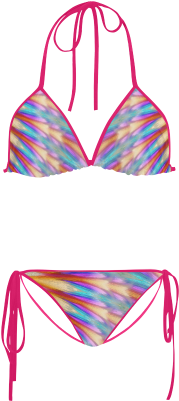 Colorful Abstract Bikini Design PNG