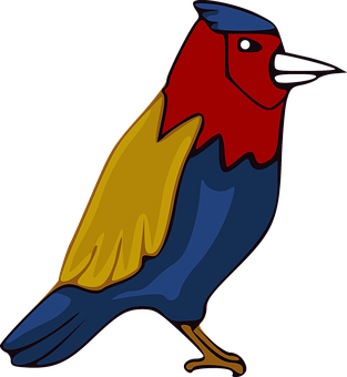Colorful Abstract Bird Illustration PNG