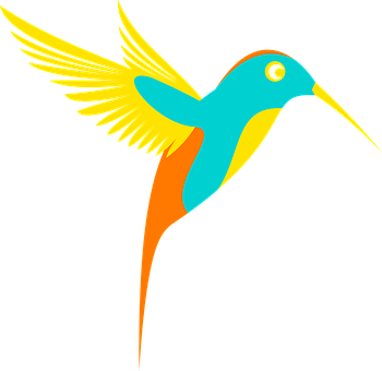 Colorful Abstract Bird Illustration PNG