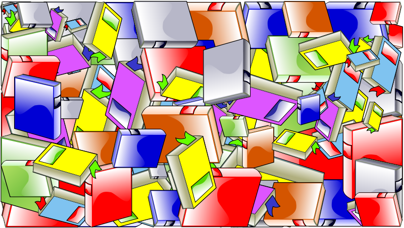 Colorful Abstract Books Pattern PNG
