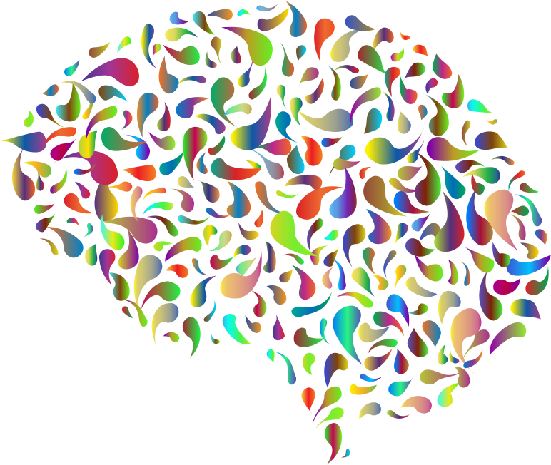 Colorful Abstract Brain Design PNG