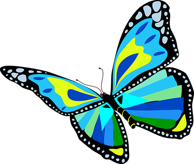Colorful Abstract Butterfly PNG