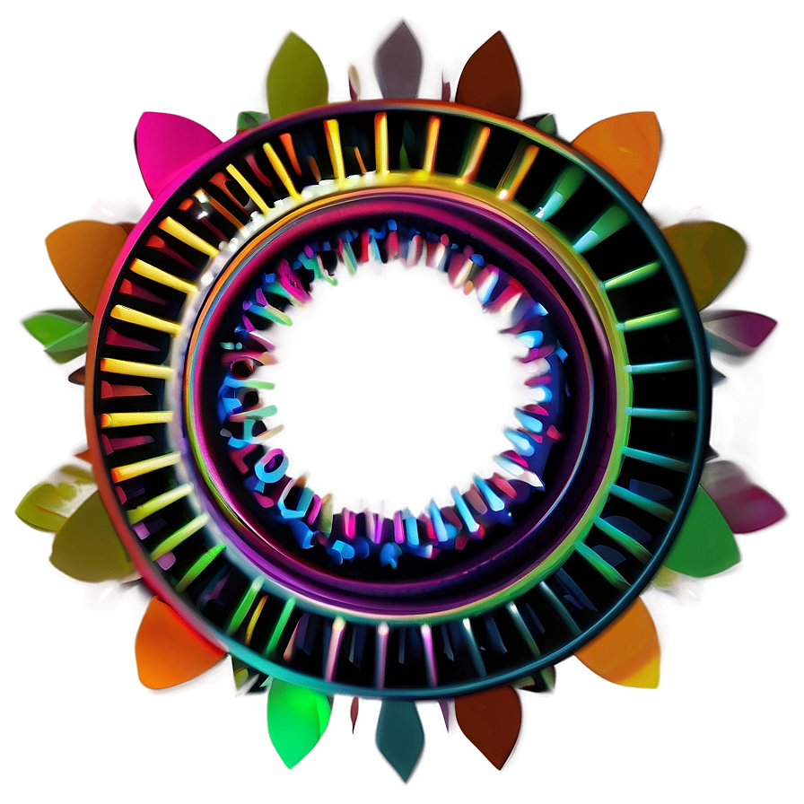 Colorful Abstract Circle Art PNG