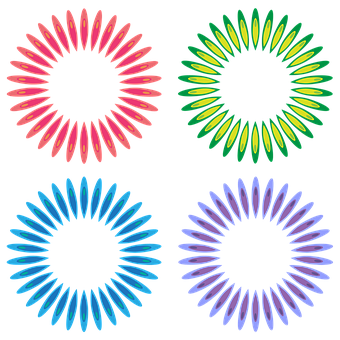 Colorful Abstract Circle Patterns PNG