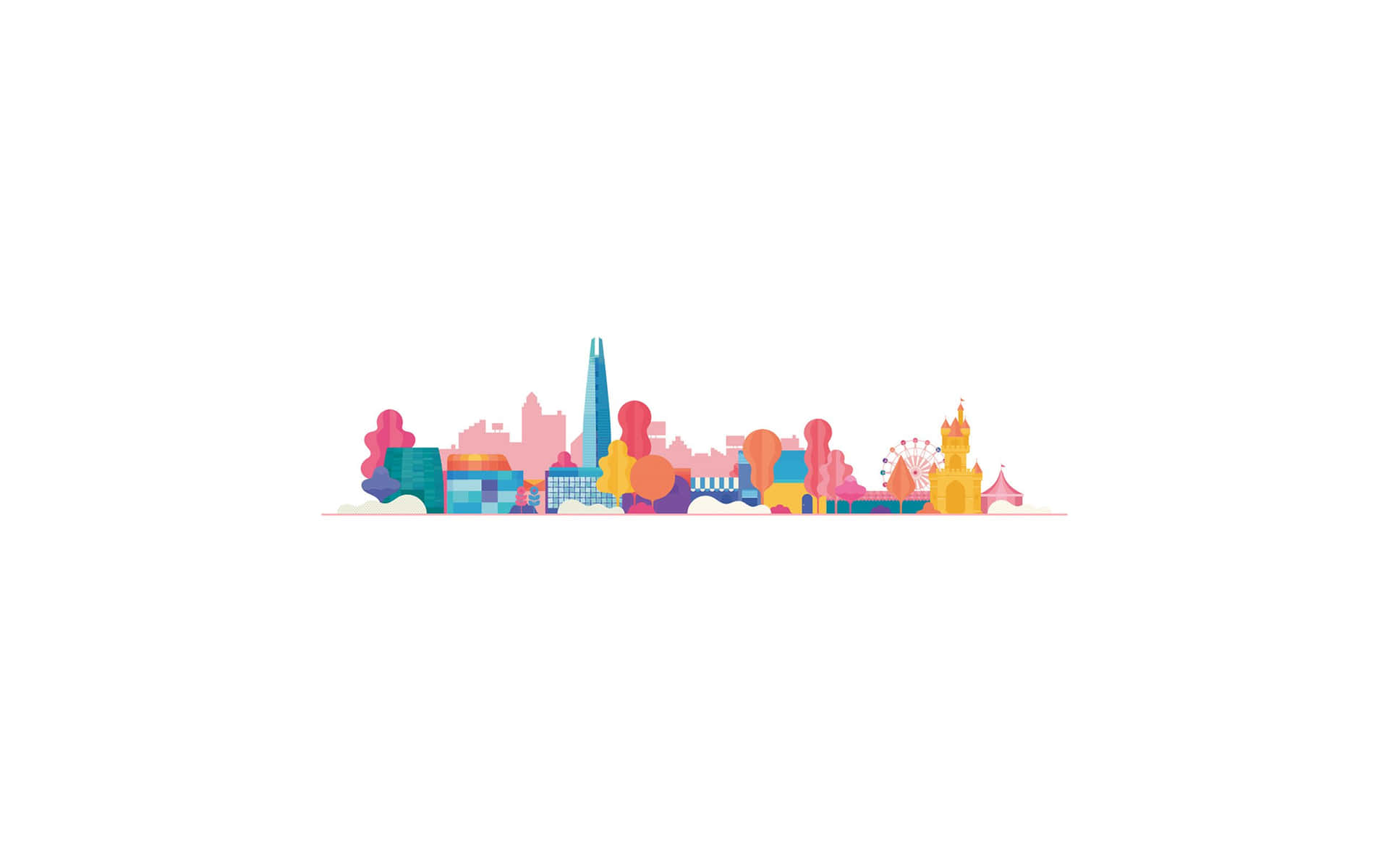 Colorful_ Abstract_ Cityscape_ Illustration Wallpaper