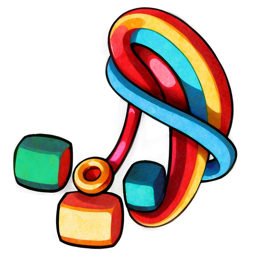 Colorful Abstract Earphones PNG