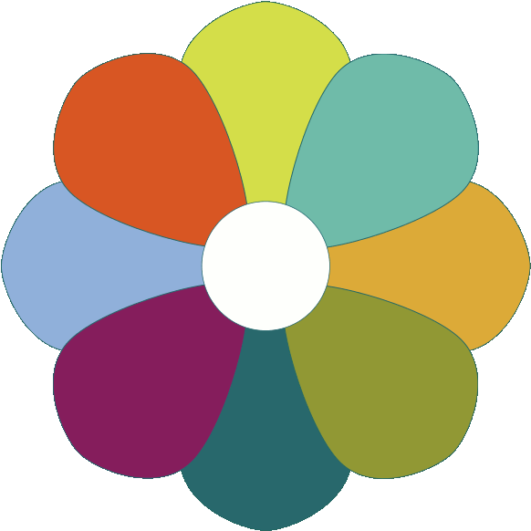Colorful Abstract Flower Graphic PNG
