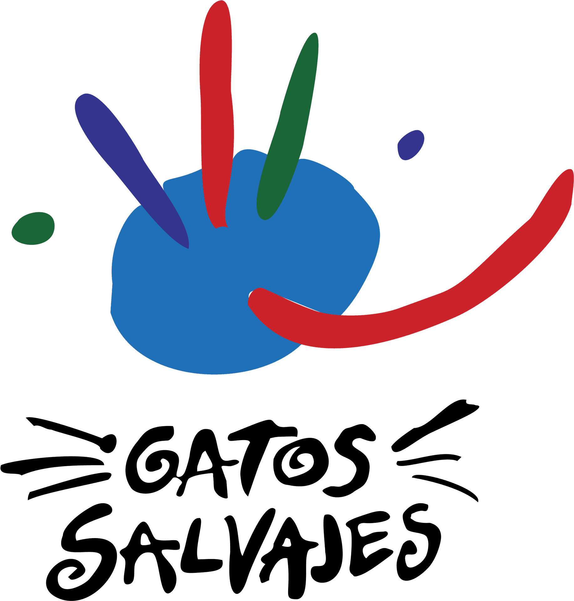 Colorful Abstract Gatos Salvajes Logo PNG