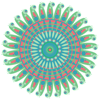 Colorful Abstract Mandala Art PNG