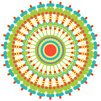 Colorful Abstract Mandala Art PNG