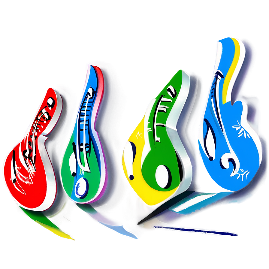 Colorful_ Abstract_ Music_ Shoes_ Artwork PNG