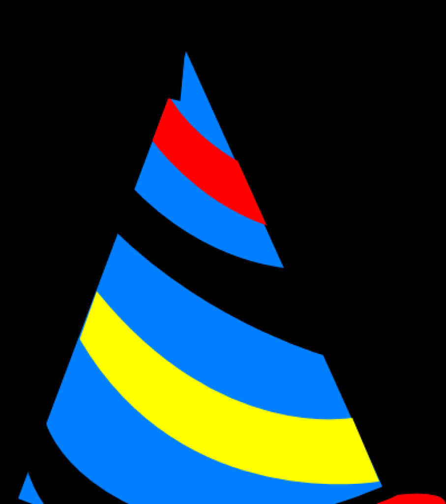 Colorful Abstract Party Hat PNG