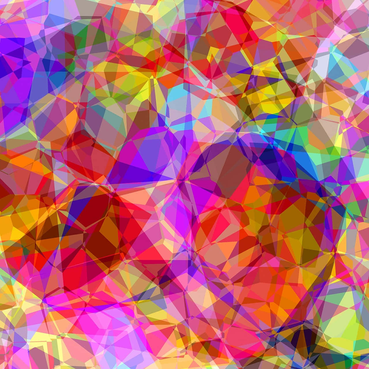 Colorful Abstract Polygon Pattern Wallpaper