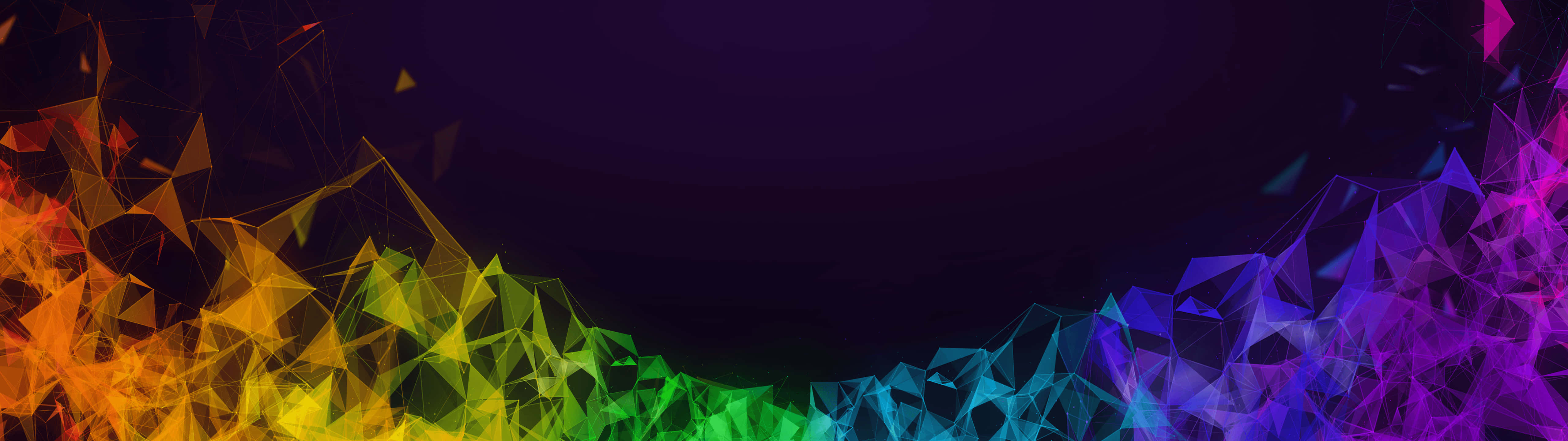 Colorful Abstract Polygonal Banner Wallpaper