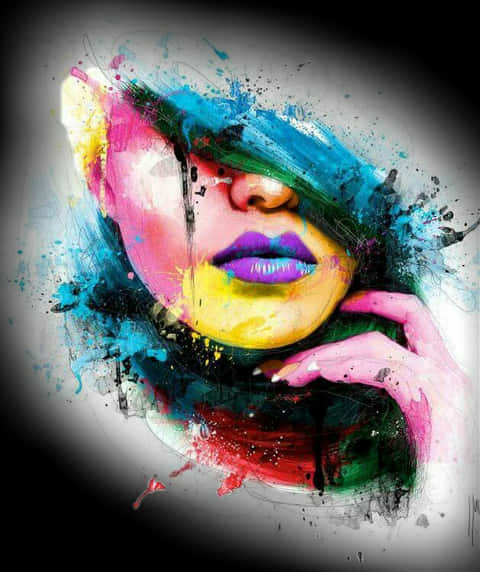 Colorful Abstract Portrait PNG