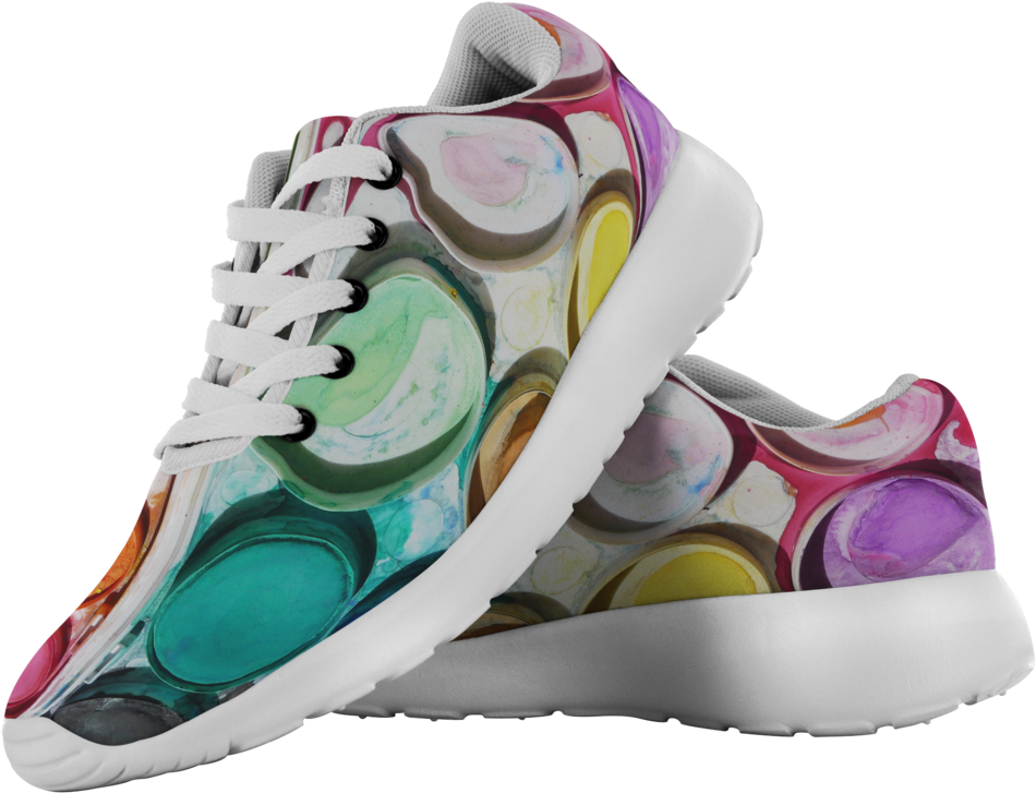 Colorful Abstract Running Shoes PNG