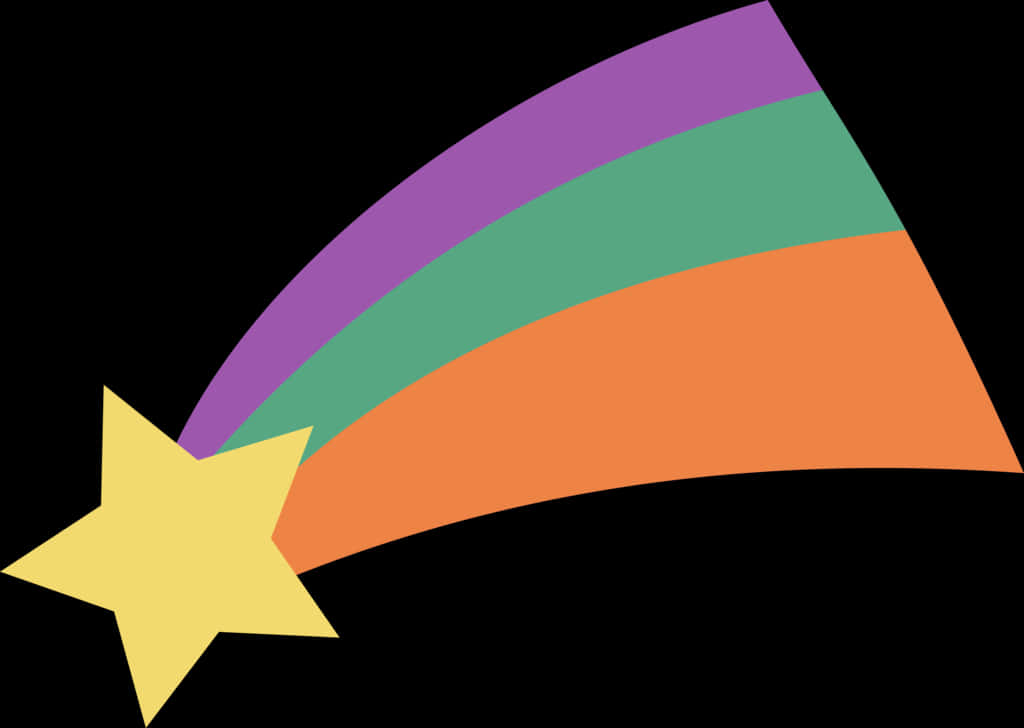 Colorful Abstract Shooting Star PNG
