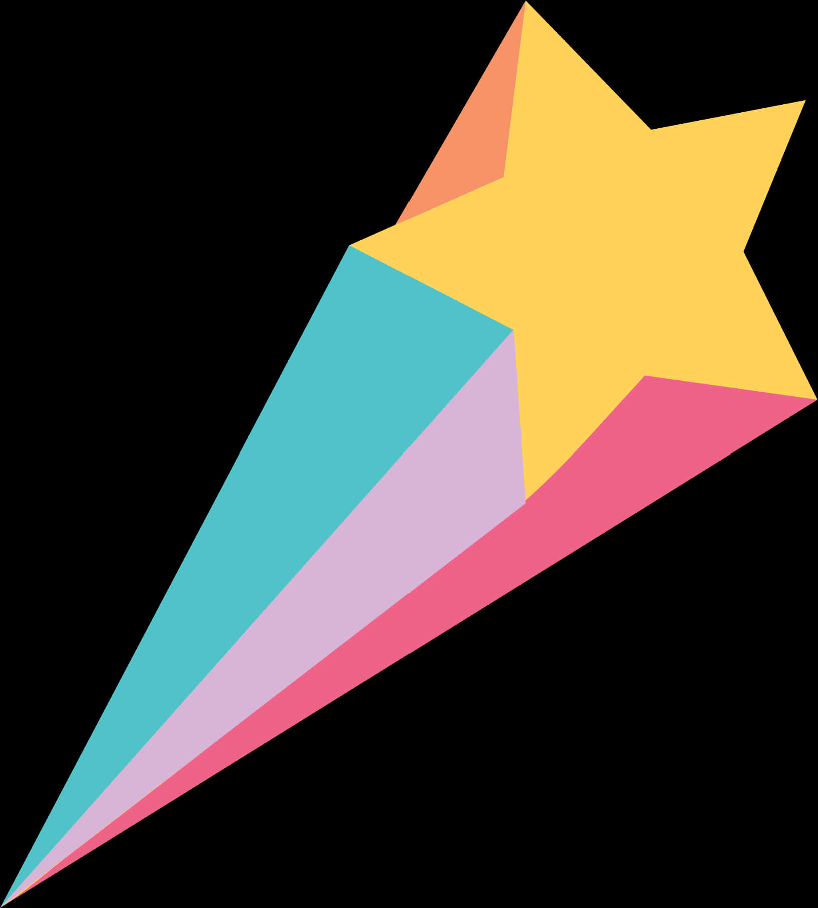 Colorful Abstract Shooting Star PNG
