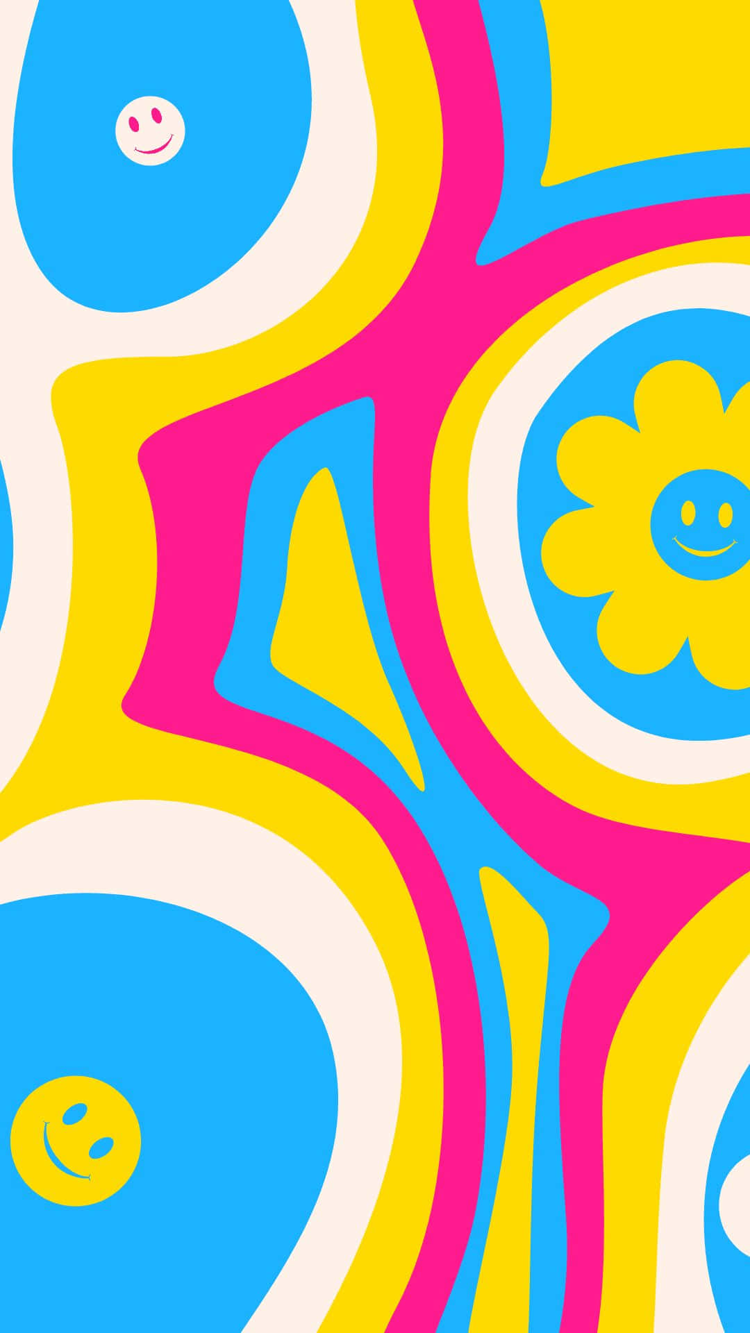 Colorful_ Abstract_ Smiley_ Pattern Wallpaper