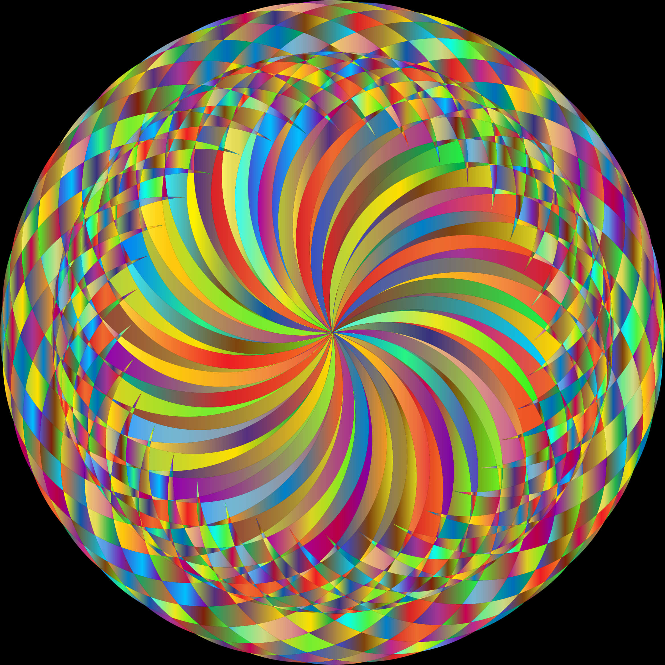 Colorful Abstract Sphere Pattern PNG